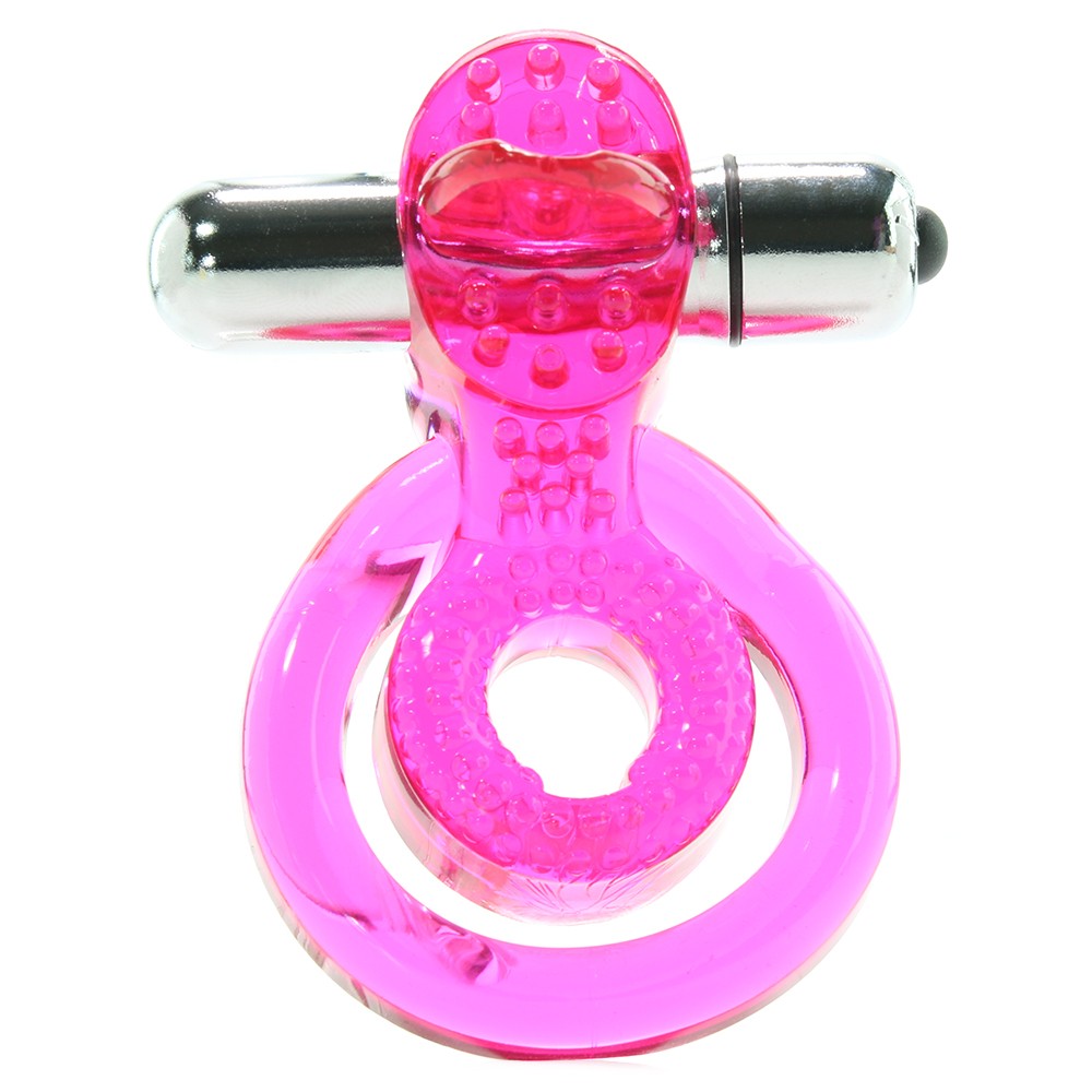 Triple clit flicker vibrating cock ring