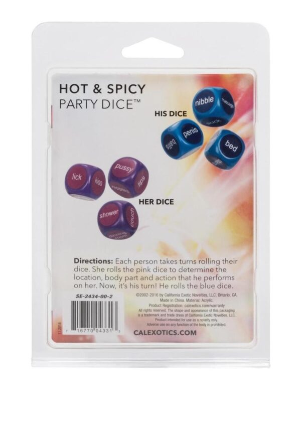 then it is his turn to roll the blue dice. This is the ultimate erotic adult dice game.