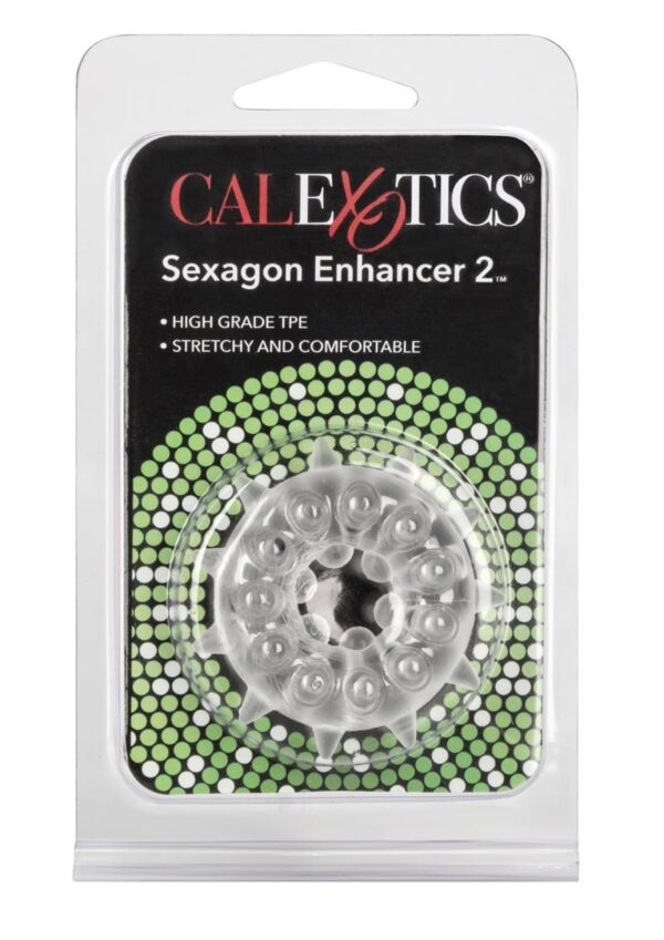 Sexagon Enhancer 2 Cock Ring - Clear - Image 2