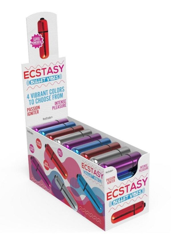 Ecstasy Multi Orgasmic Bullet Vibe 36 Per Display 4 Assorted Colors - Image 2