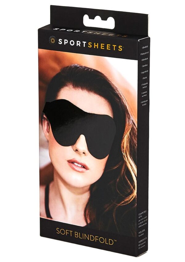 Sportsheets Soft Blindfold - Black - Image 2