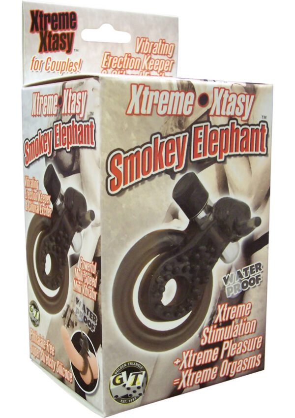 XTREME XTASY BLACK ELEPHANT VIBRATING COCK RING WATERPROOF - Image 2