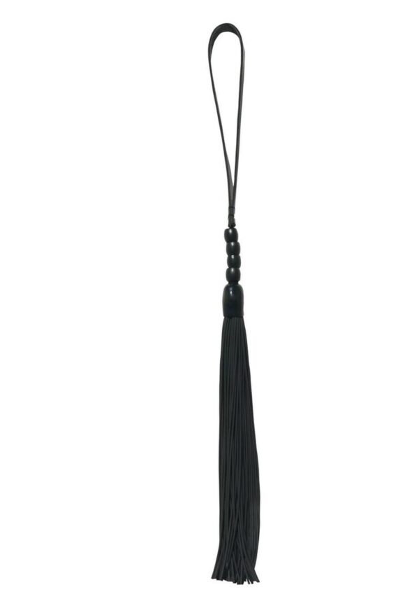 Sex and Mischief Beaded Flogger Noir Whip 16in - Black - Image 3