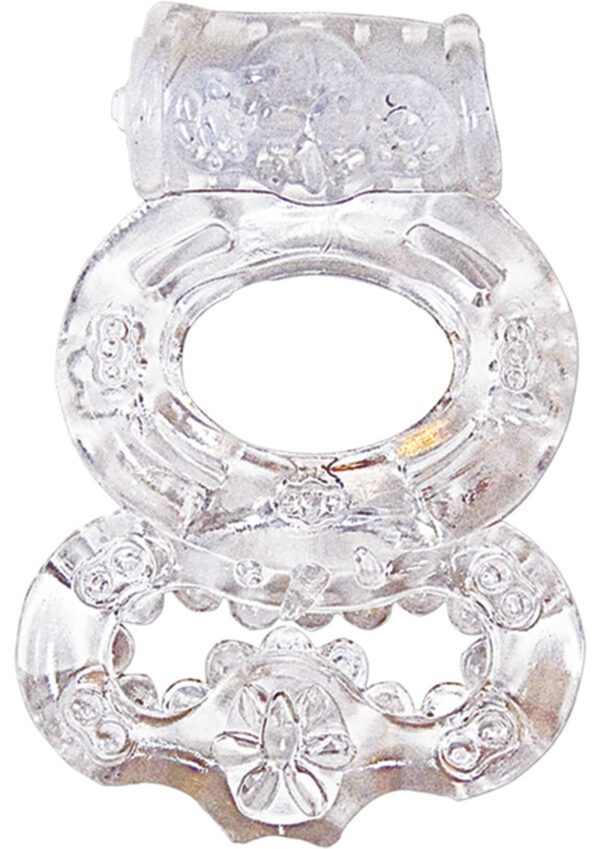 The look of Glass...The feel of Jelly. Double vibrating bullets with stimulating nubs. 7 functions. Push button. 1 AG10 batteries included. Phthalates free. Material: SEBS. Length: 2.75.