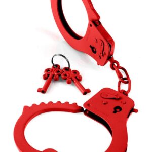 Give your lover a surprise when you bring out these hefty metal handcuffs. Give the yourself the power of dominance and see how your lover will respond - anticipation is everything! Have some fun tonight!