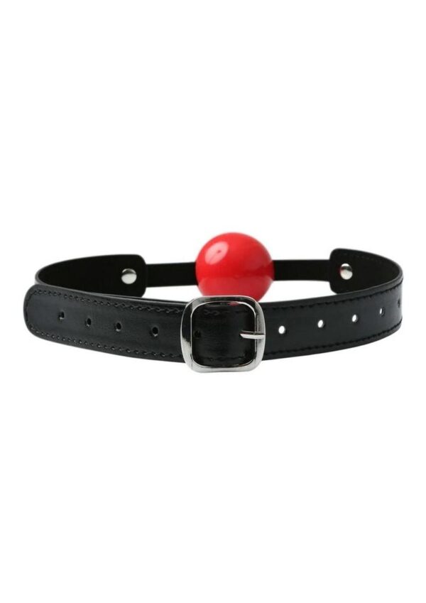 Sex and Mischief Solid Ball Gag - Red/Black - Image 4