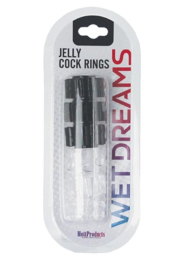 Pleasure Stars Jelly Cock Rings 6 Per Pack - Assorted Colors - Image 2