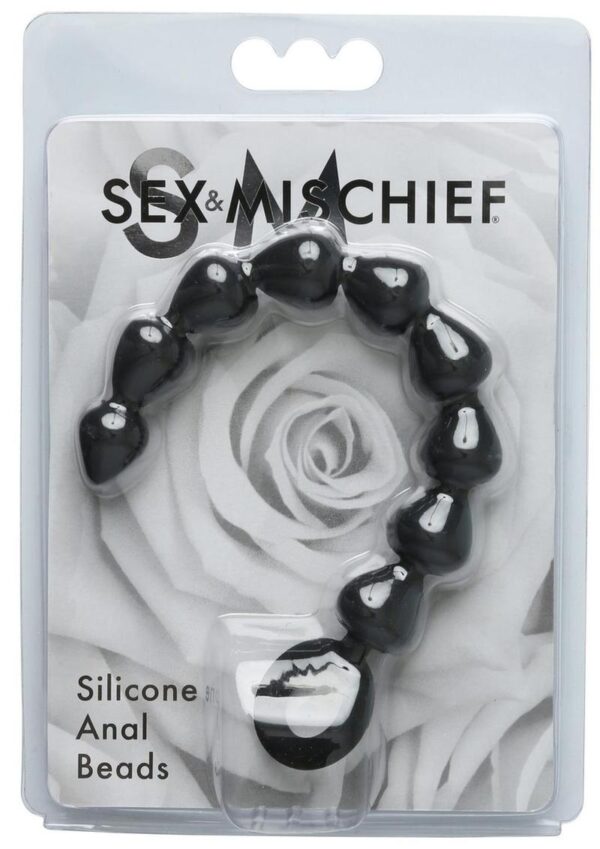 phthalate-free black silicone anal beads feature nine beads of pleasure measuring 9 inches in total length with each bead approximately .89 inches in diameter. A smooth seam and plastic pull removal ring at the end make these beads comfortable and fun to use!