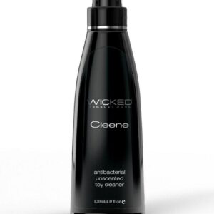 Fragrance-Free Cleene is convenient and easy to use.  Alcohol-Free Triclosan-Free Paraben-Free Enhanced with Olive Leaf Extract Safe for all toys Vegan  No Animal by-products or testing  Directions:Hold 4-6 inches from the item to be cleaned. Spray Cleene to cover the entire surface. Wait 1 minute before wiping dry with a soft cloth. Rinse with water or wipe with a damp cloth and allow the toy to dry before storage. Ingredients:Benzalkonium Chloride (0.10%) Water