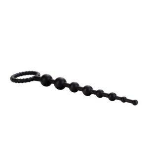 firm and flexible Silicone pleasure beadsSturdy retrieval ringSilicone8 x 0.75/20.25 cm x 2 cm