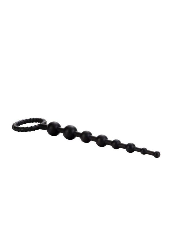 firm and flexible Silicone pleasure beadsSturdy retrieval ringSilicone8 x 0.75/20.25 cm x 2 cm