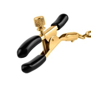 Make your nipples perk with pleasure with these elegant Nipple Clamps. Made with durable metal clips and covered in soft rubber liners for exceptional comfort