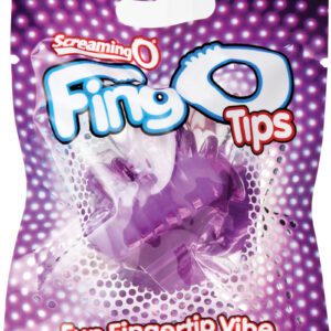 FingO Tips are discreet and disposable and the perfect teeny tiny sex toy for couples of all kinds! Features: - Turn Your Fingertip Into a Sex Toy - Comfort-fit for Any Size - For Fun Foreplay or Intimate Enhancement - Easy On/Off Switch - Discreet and Disposable - Sweet and Simple Intimate Enhancement Additional Info: - Disposable - 30+ minutes of battery life - SEBS silicone - Latex- and phthalate-free - Wireless - Water resistant