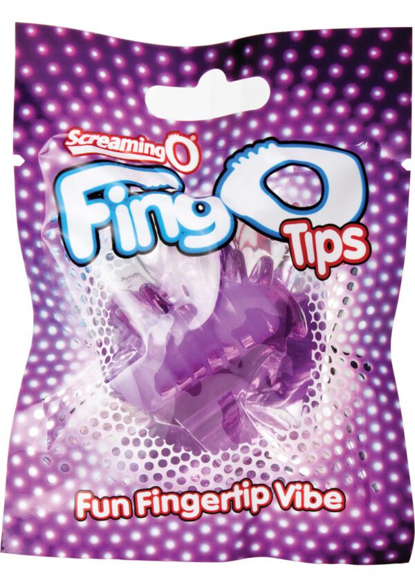 FingO Tips are discreet and disposable and the perfect teeny tiny sex toy for couples of all kinds! Features: - Turn Your Fingertip Into a Sex Toy - Comfort-fit for Any Size - For Fun Foreplay or Intimate Enhancement - Easy On/Off Switch - Discreet and Disposable - Sweet and Simple Intimate Enhancement Additional Info: - Disposable - 30+ minutes of battery life - SEBS silicone - Latex- and phthalate-free - Wireless - Water resistant
