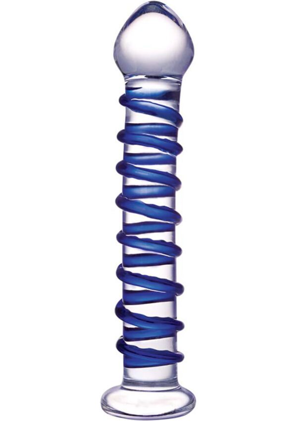 Glass is always hard. Lube this beauty up for hours of deep penetration and pleasure. Raised spiral ridge increases stimulation