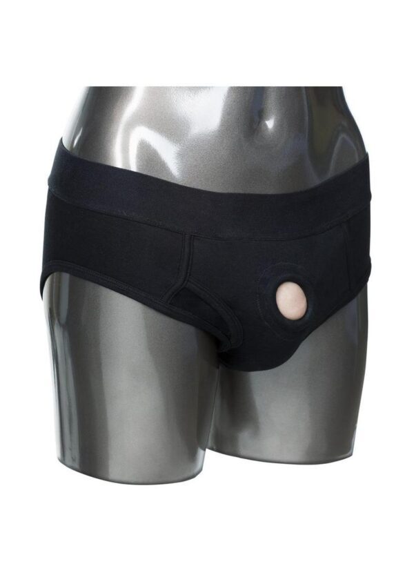 stretchy and comfortable - Comfortable soft lining - Internal strap to secure your packer in place (packer not included) - Internal pockets to add a favorite stimulator (not included) - Washable - 95% Cotton