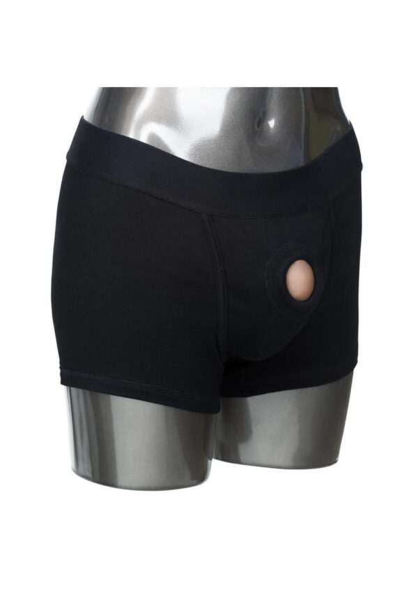 stretchy and comfortable - Comfortable soft lining - Internal strap to secure your packer in place (packer not included) - Internal pockets to add a favorite stimulator (not included) - Washable - 95% Cotton