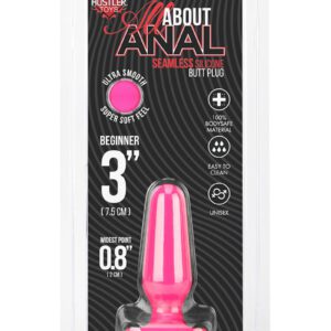 a basic seamless silicone butt plug that perfect for first-timers. Available in black and pink