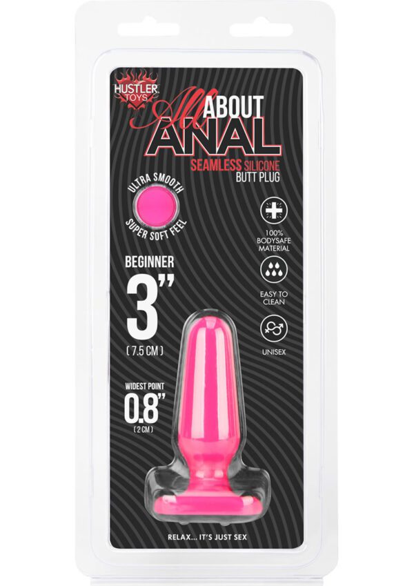 a basic seamless silicone butt plug that perfect for first-timers. Available in black and pink