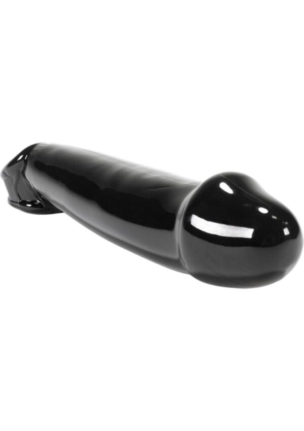 Now you can explore new horizons in your boy`s bottomless hole with this dick massaging cock enhancer.Please even the hungriest of cock-hounds by adding some serious length to your fuck stick. Not to mention...it looks just plain nasty poppin` out of a gaped leaking hole.The base is modeled after our signature Cock Sling-2 and holds this thick rubbery dong on your junk...no matter how hard you`re slammin` in n` out.If you want a tighter fit