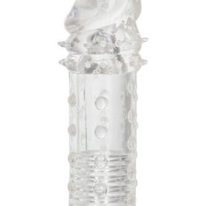 - Stretchy and comfortable extender - Adds 2/5cm to length - Textured ribbing inside and out - Discreetly enhances both length and girth - TPR Size 6.25 x 1.5/16cm x 3.75cm