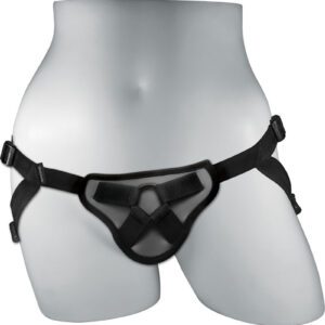 Features and Benefits:Great style and price point for those new to pegging.  Easy to get on and comfortable to wear.  Can change dildos and rings if desired.Includes:4-Way adjustable straps fits up to 60 (152cm) hips .  Accommodates dildos with a flared base. Interchangeable rubber O-ring 1.5 (3.8cm)