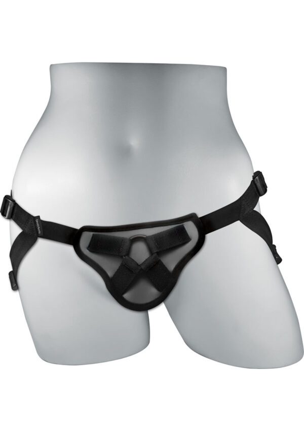 Features and Benefits:Great style and price point for those new to pegging.  Easy to get on and comfortable to wear.  Can change dildos and rings if desired.Includes:4-Way adjustable straps fits up to 60 (152cm) hips .  Accommodates dildos with a flared base. Interchangeable rubber O-ring 1.5 (3.8cm)