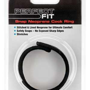 you can easily and securely adjust the size of the ring as your dick gets bigger. The snaps are very durable and fit very tight so you don`t have to worry that it might come off during sex. There are no sharp edges and the neoprene material is extremely comfortable with just the right amount of give