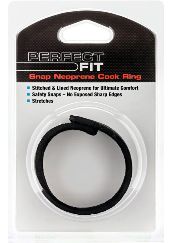 you can easily and securely adjust the size of the ring as your dick gets bigger. The snaps are very durable and fit very tight so you don`t have to worry that it might come off during sex. There are no sharp edges and the neoprene material is extremely comfortable with just the right amount of give