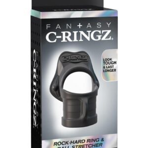 the Rock Hard Ring and Ball Stretcher combines two of man`s favorite sensations into one amazing performance ring. This smooth silicone ring fits snug like a glove and pushes your package out to the max