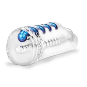 realistic feel and a row of 5 pleasure pearls in the ribbed canal