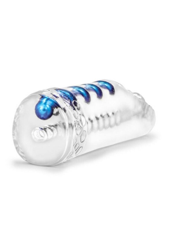 realistic feel and a row of 5 pleasure pearls in the ribbed canal