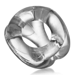 and the base of your shaftfeels just like a dudes hand wrapped snug around your swollen package.TRI-SPORT is modeled after traditional steel tri-Cock Rings but without all the discomfort and rigid materialno worrying about pinching metal or trying to wrestle your hard dick into a too tight steel contraption.It`s made from blubbery FLEX-TPR so it molds to your meat and stretches to fit your junk just right.TRI-SPORTs unique versatile design lets you choose how you wear ityou can pull your nuts through the wider opening and have more grip on your dick or mix it up if youve got a huge hog and tight balls or anything in between.Hell