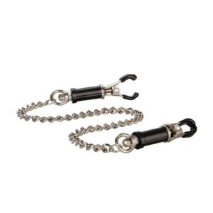 nickel-free    Nickel-Free Iron (chains)    Nickel-Free Iron and Nylon (clamps)    Phthalate-Free PVC (pads)    2.5 x .5/6.25 cm x 1.25 cm (each clamp)    19.25/49 cm (overall length)