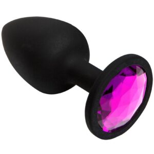 Add some beauty to your booty! Choose from three different gem colors in trendy pastel shades that sparkle brightly and contrast with the black silicone to visually stimulate your partner and Booty Bling`s flared base ensures safe play. The tapered tip