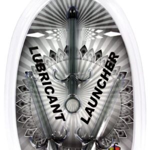 it is as simple as that! The lubricant launchers narrowed or makes it easy to ease into anal or vaginal play by lubricating those hard to reach places. The convenient finger grips allow for precise ion while the attractive casing is easy to clean. Includes two additional launchers.Measurements: 3.5 inches able