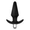 Luxe Discover Silicone Vibrator Butt Plug - Black - Image 3