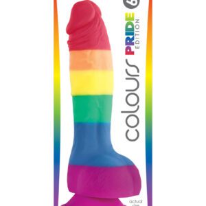 the rainbow colored dongs are made of superior-grade silicone and feature a satin-smooth texture and strong suction-cup base for versatile play. Pride Edition dongs are firm for effortless penetration and non-porous for easy
