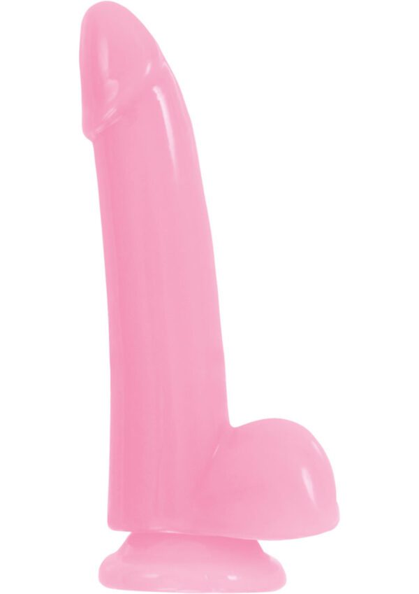Glow in the dark smooth dong with balls and suction cup. It is even harness compatible.  Material: Thermoplastic Elastomers (TPE)Measurement:  -Weight: 4.8 Ounces-Width: 1.1 Inches-Length: 5.6 Inches-Insertable Length: 5 Inches