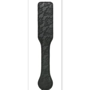 this gorgeous lightweight 12 inch (30.48cm) paddle is wrapped with soft and inviting fabric of fine lace and lets you wrap your partner around your little finger.