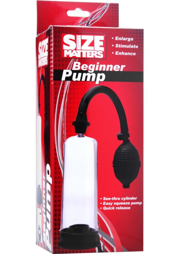 longer erections with The SMP Beginner Pump. Perfect for those just starting out. This pump gives you all you need to be large and in charge! By creating a tight vacuum seal around the penis