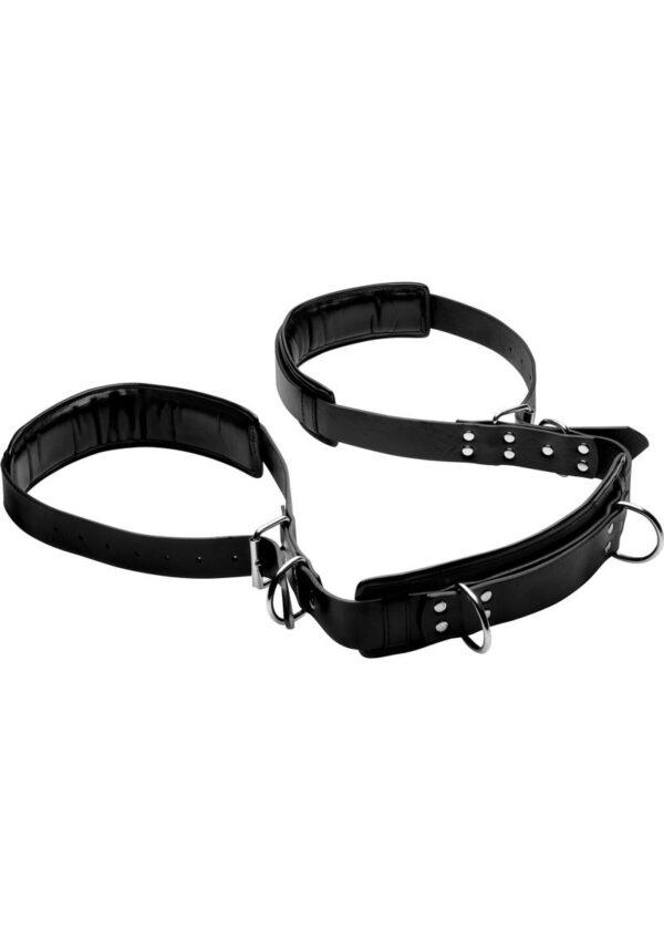 Explore the depths of your lover! This attractive PU leather sling was designed so that you can go deeper for more pleasure between you and your partner! Padded behind the neck and at the thighs for comfort