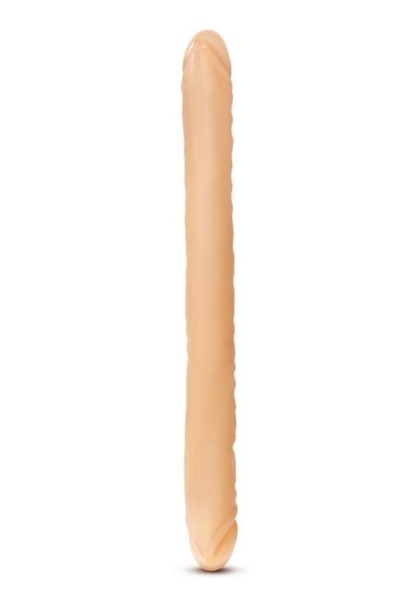 that leaves 9 inches for each of you. This Double Dildo is realistic with a pronounced head on each end to increase pleasure. Our double dildo is also flexible enough to be used for double penetration. Made of fragrance and Phthalate Free PVC: this toy is body safe and easy to clean! Just wash with warm soap and water