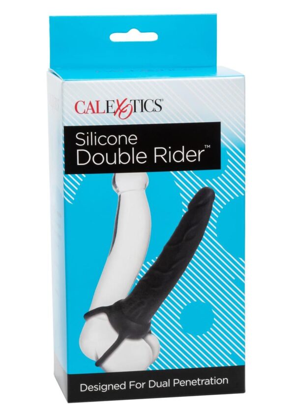 solid Silicone double penetration probeComfortable erection and testicular supportHygienically superior and body safeMATERIALS: Silicone