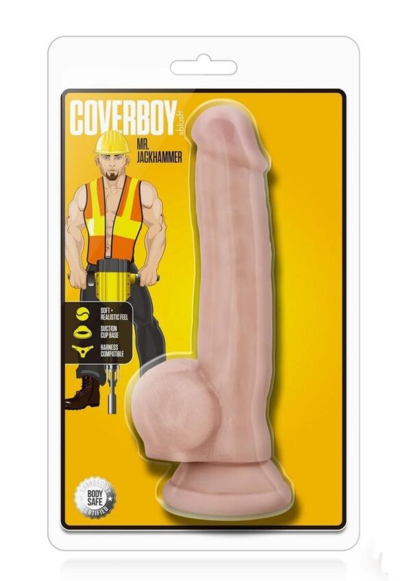 6 inches able length and 1.5 inches of width. His catcalls as you walk bye invite you to the best bang of your life. Take him home today to moan and scream louder than his jackhammer. Made of PVC