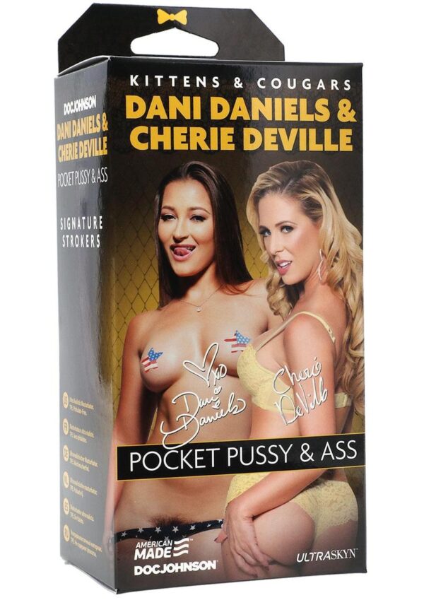 plush opening molded directly from the body of sexy starlet Dani Daniels and gorgeous MILF Cherie DeVillethis version brings you Dani`s pussy and Cherie`s ass. When you`ve exhausted one