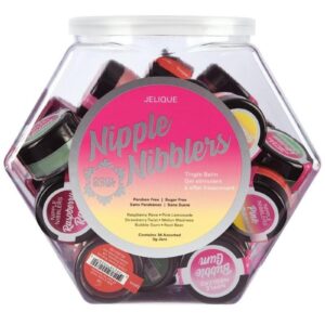 Nipple arousal cream also tingles the taste buds.  Assorted flavors. 0.25 oz. jars