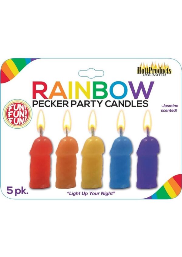 and will help you and your party guests experience more fun than you can handle with these Rainbow Pecker Candles! Features:  2.5 Long Fun Rainbow Color Jasmine Scented !