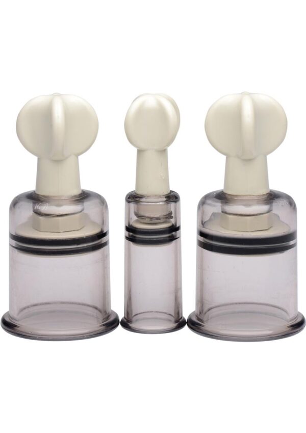 Experience powerful suction on your nipples and clitoris when you play with this easy-to-use sucker set! Without the complication of bulky tubes and pumps