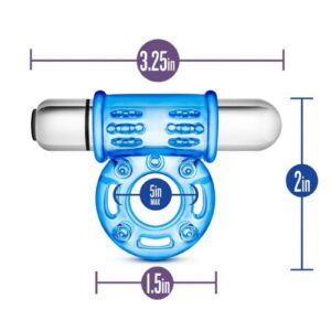 thicker and experience heightened sensations during your lovemaking. It is actually 3 sex toys in 1. Use ring and bullet together. Use the cock ring separately. Use the bullet vibe separately for teasing all of those erogenous zones. Made of a strong and stretchy hypoallergenic TPE ensuring it fits you just right. And it`s IPX7 waterproof! .Featuring Power Bass Technology the removable bullet is the most powerful battery powered mini bullet on the market. Requires 1 AAA battery. Not included. Lab Tested Body Safe. Safe With Silicone